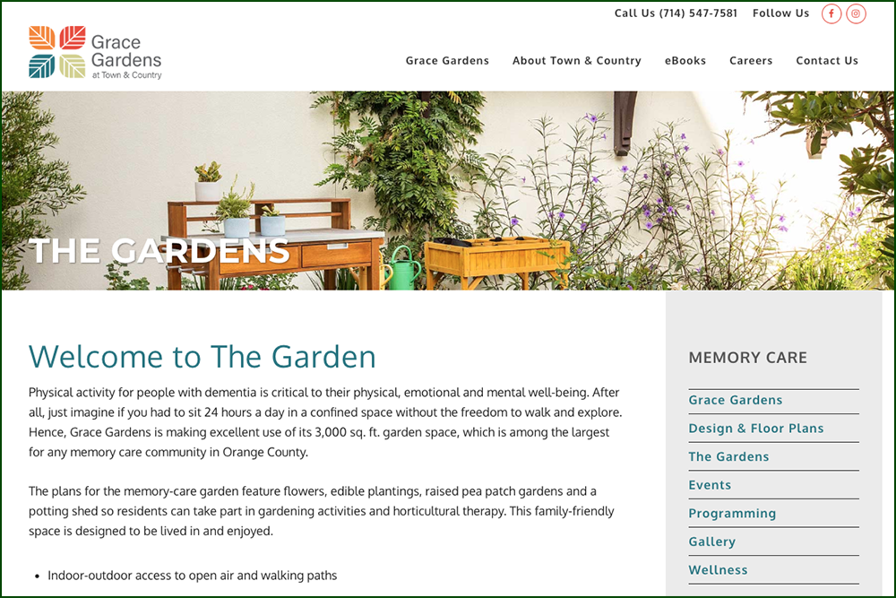 Grace Gardens homepage
